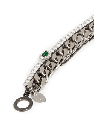 Detail View - Click To Enlarge - VENNA - Zircon strand chain link bracelet