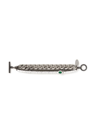 Main View - Click To Enlarge - VENNA - Zircon strand chain link bracelet