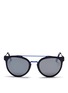 Main View - Click To Enlarge - SUPER - 'Giaguaro B2B' metal bridge acetate sunglasses
