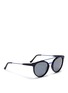 Figure View - Click To Enlarge - SUPER - 'Giaguaro B2B' metal bridge acetate sunglasses