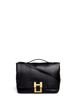 Main View - Click To Enlarge - SOPHIE HULME - Leather flap bag