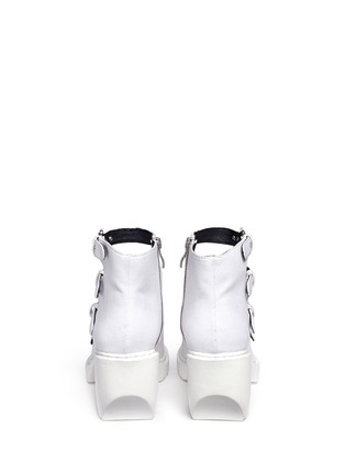 Back View - Click To Enlarge - OPENING CEREMONY - Grunge buckle canvas boots