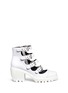 Main View - Click To Enlarge - OPENING CEREMONY - Grunge buckle canvas boots