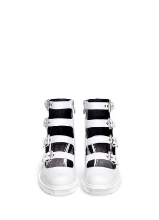 Figure View - Click To Enlarge - OPENING CEREMONY - Grunge buckle canvas boots