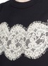 Detail View - Click To Enlarge - LANVIN - Scalloped lace appliqué boxy top