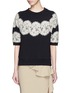 Main View - Click To Enlarge - LANVIN - Scalloped lace appliqué boxy top