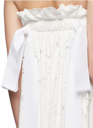 Detail View - Click To Enlarge - LANVIN - Guipure lace strapless tier wedding gown
