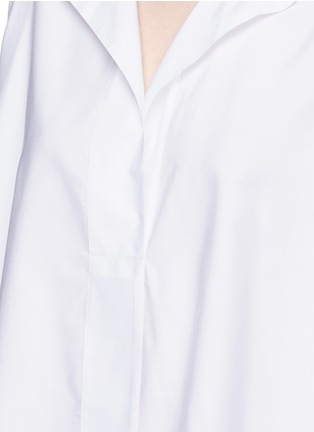 Detail View - Click To Enlarge - LANVIN - Drape cotton poplin shirt