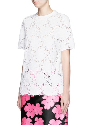 Front View - Click To Enlarge - LANVIN - Floral guipure lace top