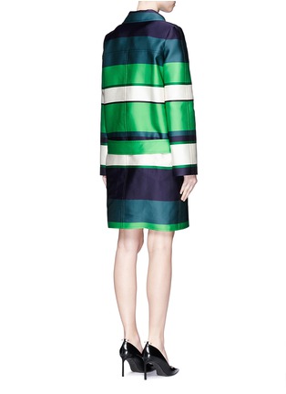 Back View - Click To Enlarge - LANVIN - Stripe duchesse satin collared coat