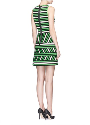 Back View - Click To Enlarge - LANVIN - Stripe Milano knit sleeveless dress