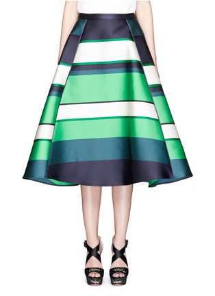 Main View - Click To Enlarge - LANVIN - Colourblock stripe Duchesse satin flare skirt