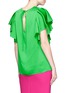 Back View - Click To Enlarge - LANVIN - Ruffle sleeve satin crepe top