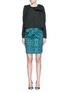 Figure View - Click To Enlarge - LANVIN - Draped bow leopard print skirt