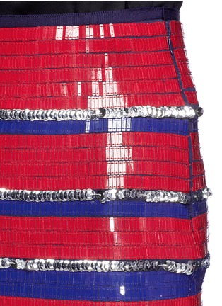 Detail View - Click To Enlarge - LANVIN - Embroidered sequin paillette stripe jersey skirt