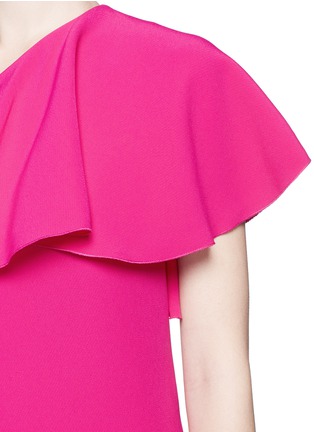 Detail View - Click To Enlarge - LANVIN - Ruffle one-shoulder cady gown