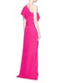 Back View - Click To Enlarge - LANVIN - Ruffle one-shoulder cady gown