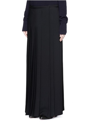 Front View - Click To Enlarge - CHLOÉ - Pleat crepe maxi wrap skirt