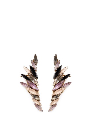 Main View - Click To Enlarge - ERICKSON BEAMON - 'Fortune Hunter' crystal wing ear cuffs