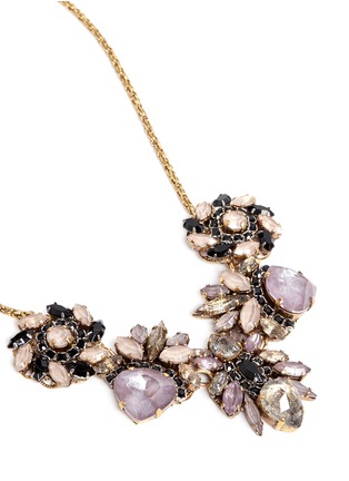 Detail View - Click To Enlarge - ERICKSON BEAMON - 'Fortune Hunter' crystal cluster flower necklace