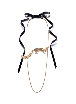 Main View - Click To Enlarge - LANVIN - Fox charm snake chain necklace