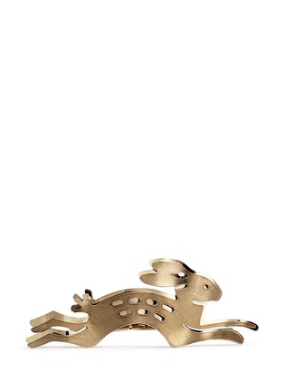 Main View - Click To Enlarge - LANVIN - Rabbit cutout brass double finger ring