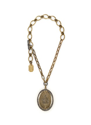 Main View - Click To Enlarge - LANVIN - Oversize crystal cameo brooch pendant necklace