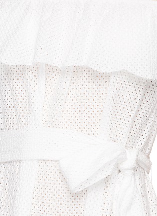 Detail View - Click To Enlarge - MARYSIA - 'Victoria' ruffle overlay broderie anglaise off-shoulder dress