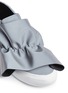 Detail View - Click To Enlarge - MSGM - Oversized ruffle front reflective skate slip-ons