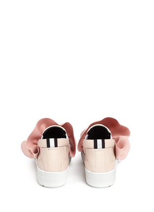 Back View - Click To Enlarge - MSGM - Ruffle vamp leather skate slip-ons