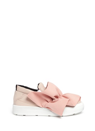 Main View - Click To Enlarge - MSGM - Ruffle vamp leather skate slip-ons