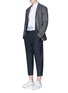 Figure View - Click To Enlarge - COMME DES GARÇONS SHIRT - Wool blend twill suspender pants