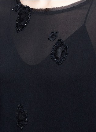 Detail View - Click To Enlarge - THE ROW - 'Cece' bead embellished silk top