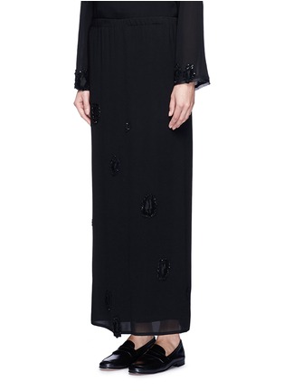 Front View - Click To Enlarge - THE ROW - 'Sage' bead embellished silk maxi skirt