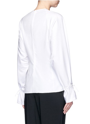 Back View - Click To Enlarge - THE ROW - 'Galo' drawstring cuff cotton top
