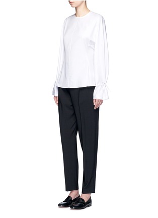 Figure View - Click To Enlarge - THE ROW - 'Galo' drawstring cuff cotton top