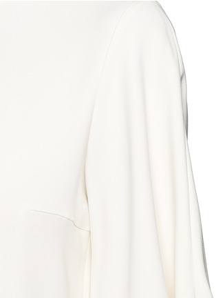 Detail View - Click To Enlarge - THE ROW - 'Sely' net trim peaked sleeve maxi dress