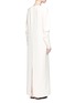 Back View - Click To Enlarge - THE ROW - 'Sely' net trim peaked sleeve maxi dress