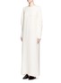 Figure View - Click To Enlarge - THE ROW - 'Sely' net trim peaked sleeve maxi dress