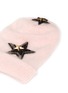 Detail View - Click To Enlarge - VENNA - Crystal pavé star appliqué angora blend knit beanie