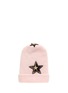 Main View - Click To Enlarge - VENNA - Crystal pavé star appliqué angora blend knit beanie