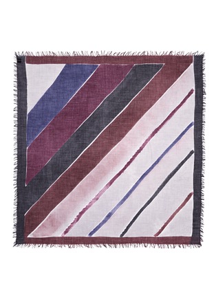 Main View - Click To Enlarge - DIANORA SALVIATI - 'Sassetta' asymmetric stripe cashmere-silk scarf