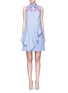 Main View - Click To Enlarge - PETER PILOTTO - Ruffle front floral lace cotton shirt dress