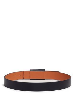 Back View - Click To Enlarge - MAISON BOINET - Buckle-less leather belt