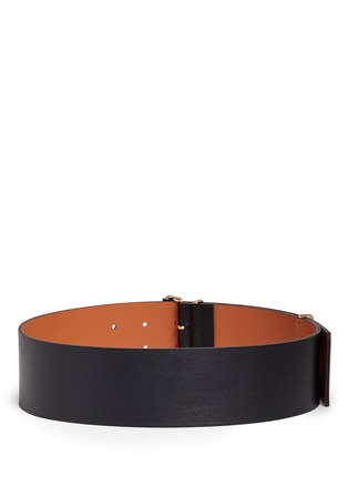 Back View - Click To Enlarge - MAISON BOINET - Leather wide belt
