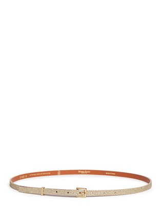 Main View - Click To Enlarge - MAISON BOINET - Glitter leather skinny belt