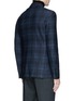 Back View - Click To Enlarge - CANALI - Check wool-cotton jersey blazer