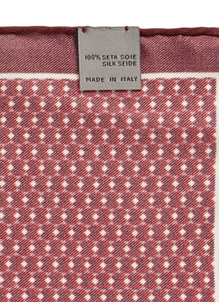 Detail View - Click To Enlarge - CANALI - 3D diamond print silk pocket square