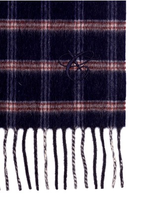 Detail View - Click To Enlarge - CANALI - Glen plaid wool-angora scarf