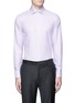 Main View - Click To Enlarge - CANALI - Slim fit micro check cotton shirt